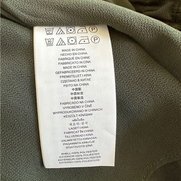 Michael Kors Olive Green Cold Shoulder Long Sleeve Dress - Picture 9 of 12